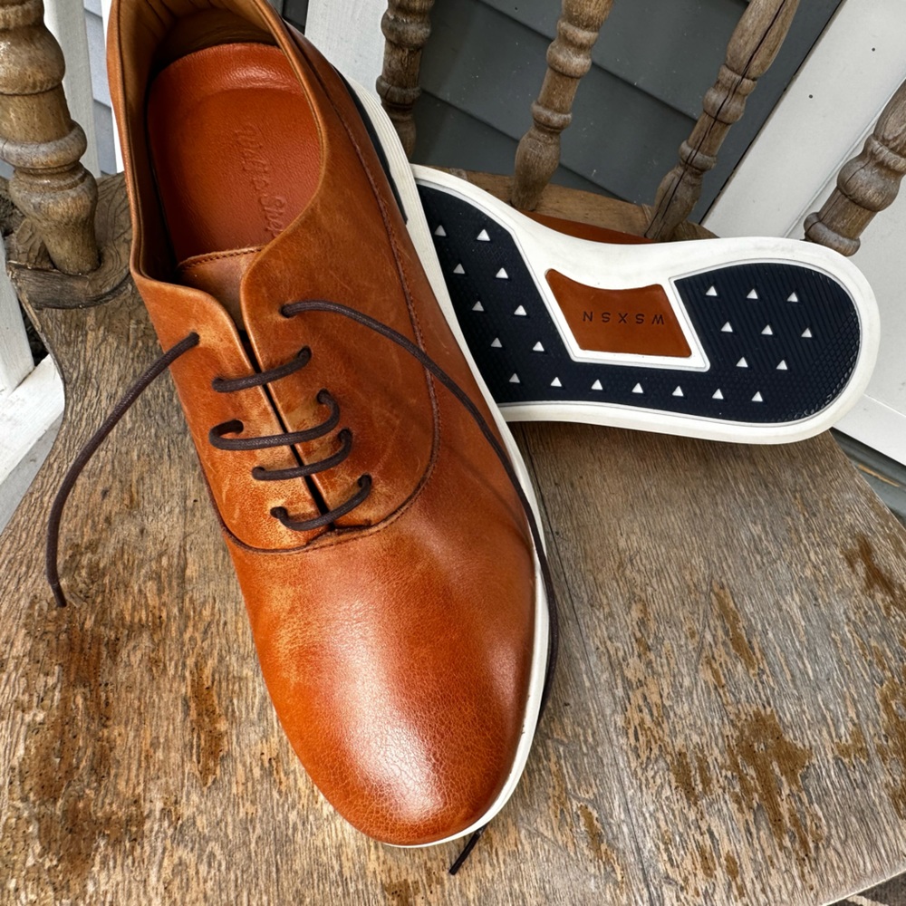 Wolf & Shepherd Mens Crossover Longwing Calfskin Dress Sneaker Oxfords size 10